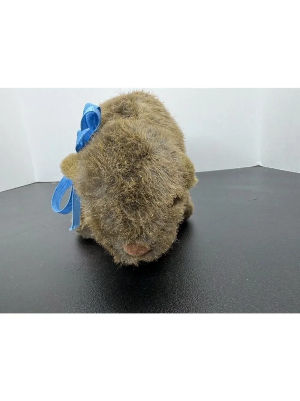 Vintage Handmade Australian Wombat Realistic Fur Plush Animal 10 Inch Brown